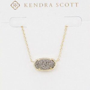 NWT Kendra Scott Elisa Gold Platinum Drusy
